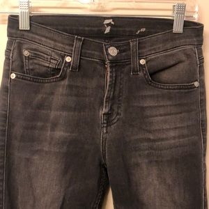 7 for all mankind skinny black jeans, 25